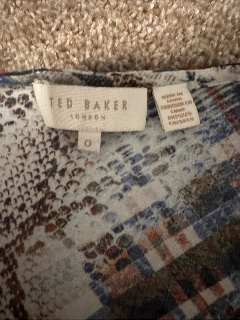 Ted Baker Multi-Color Printed Blouse - Picture 7 of 7